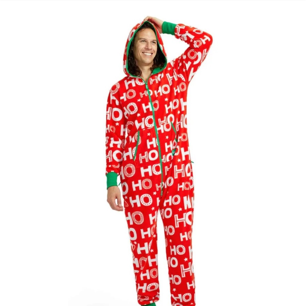 Tipsy Elves ho ho ho jumpsuit new without tags size Large Onsie Jumpsuit
